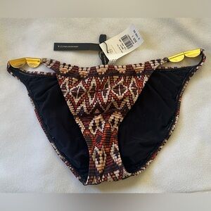 VIX Paula Hermanny BTM Full Bikini Bottom Geometric Sexy Bohemia Size Large NWT